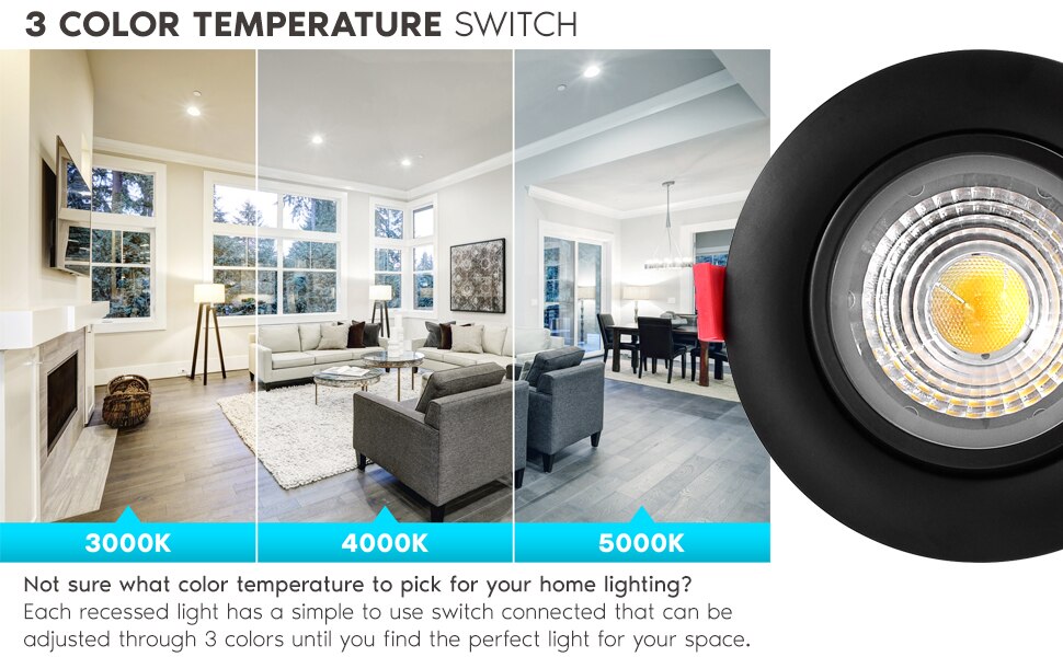 LUXRITE 4 in. Adjustable Gimbal Eyeball Integrated LED Black Canless